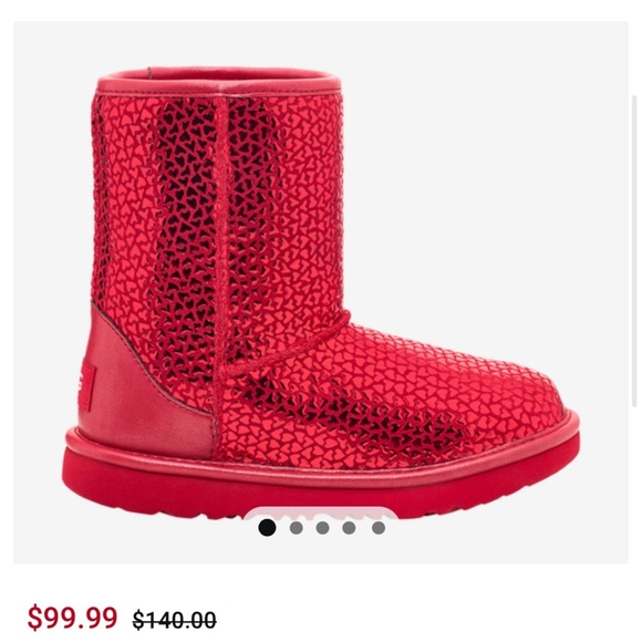 UGG Red Sequin Boots Sparkle Mid-Calf - Picture 1 of 13